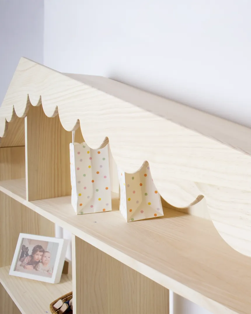 Étagère enfant Cabane en bois naturel |  Livraison rapide