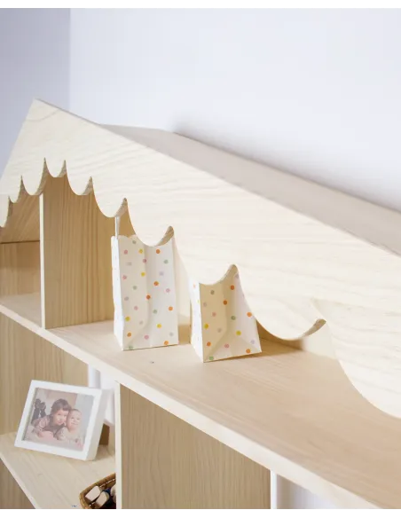 Étagère enfant Cabane en bois naturel |  Livraison rapide