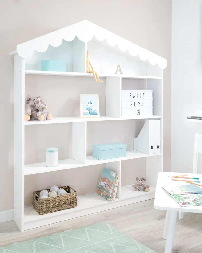 Étagère enfant Cabane blanche - Livraison rapide