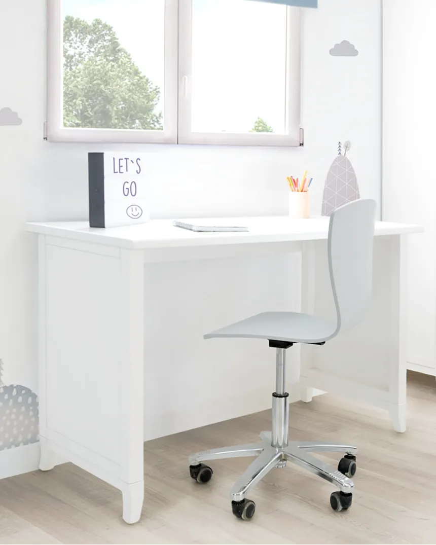 Bureau enfant blanc - 120, 160 ou 200 cm - Livraison rapide