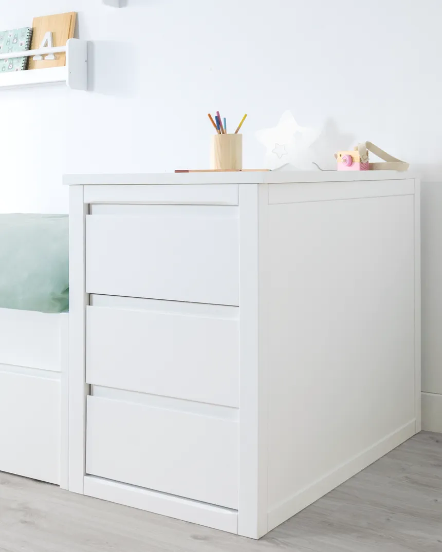 Meuble de rangement d´angle - Commode blanche - Livraison rapide
