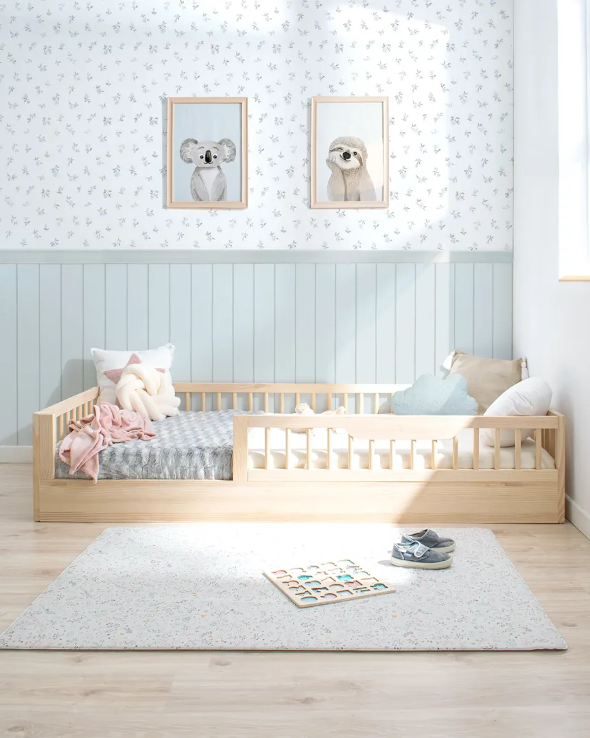 Lit montessori évolutif Sofia Naturel 90x190 cm | Livraison rapide