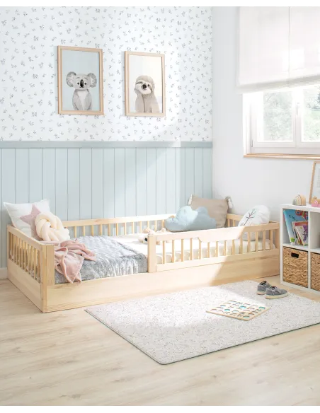 Lit montessori évolutif Sofia Naturel 90x190 cm | Livraison rapide