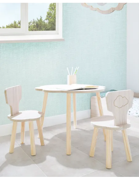 Table et chaises enfant nuage – Basique