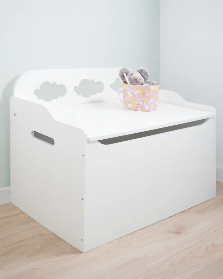 Coffre à jouets Nuage blanc - Livraison rapide