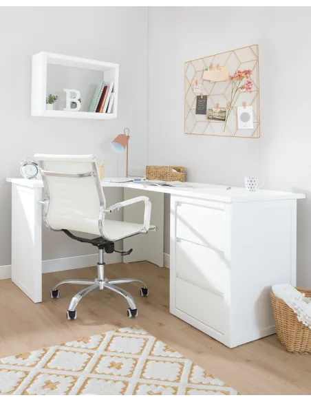 Bureau d´angle avec tiroirs Linéaire