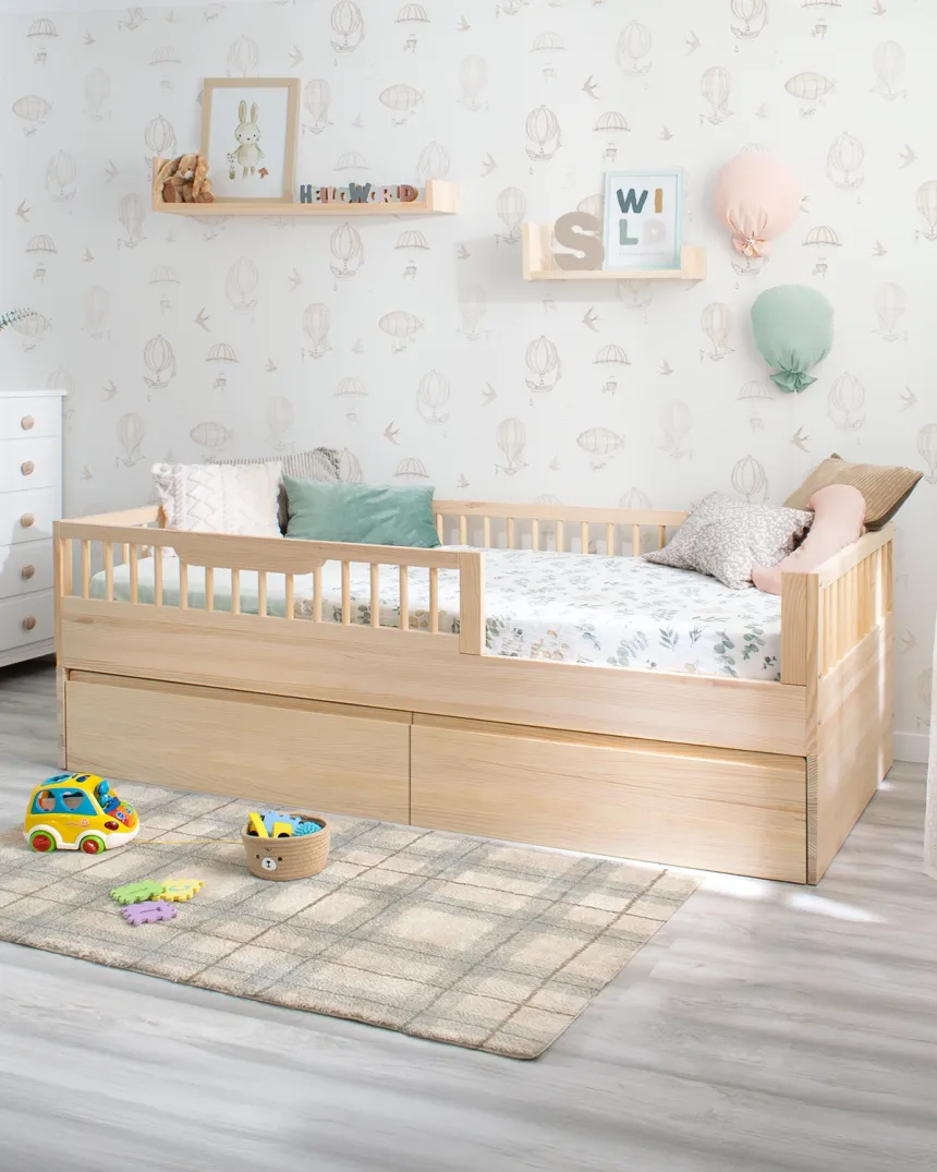 Kit évolutif en bois de Pin naturel pour lit montessori Sofia