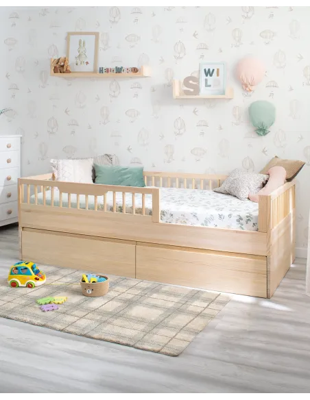 Kit évolutif en bois de Pin naturel pour lit montessori Sofia