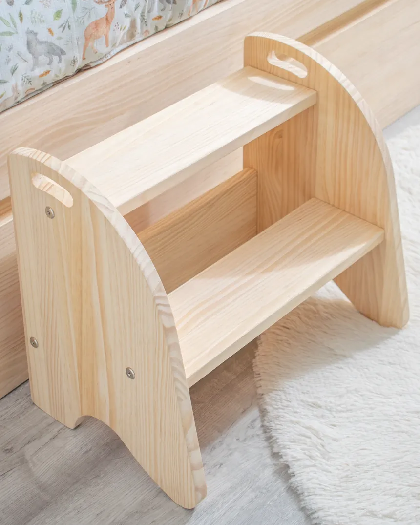 Marchepied enfant en bois Naturel - Escabeau  |Livraison rapide
