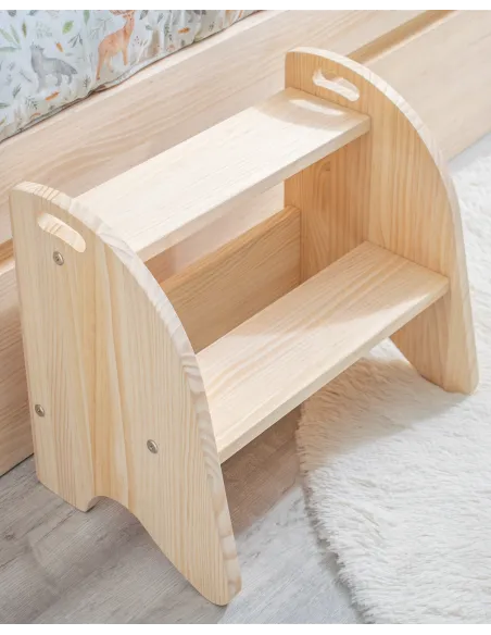 Marchepied enfant en bois Naturel - Escabeau  |Livraison rapide