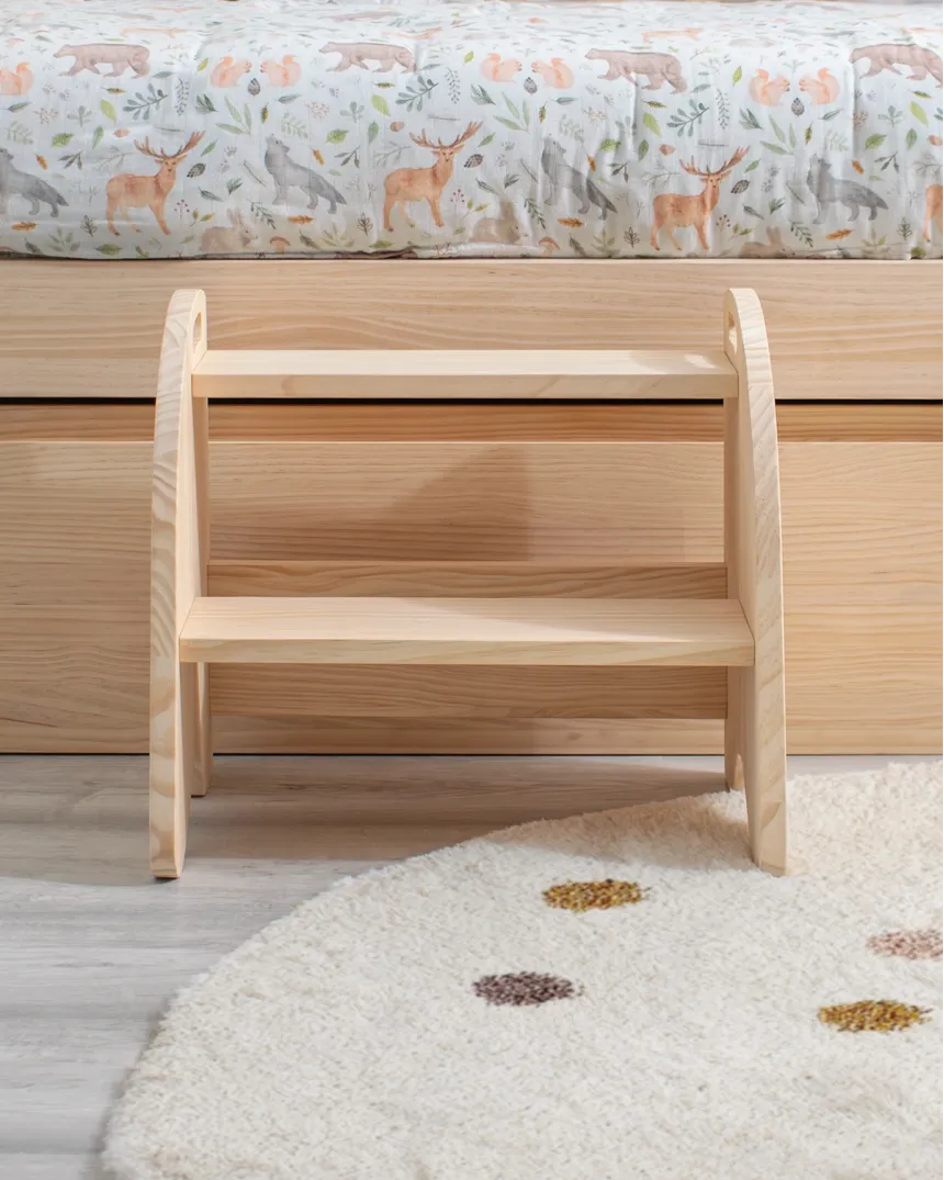 Marchepied enfant en bois Naturel - Escabeau  |Livraison rapide