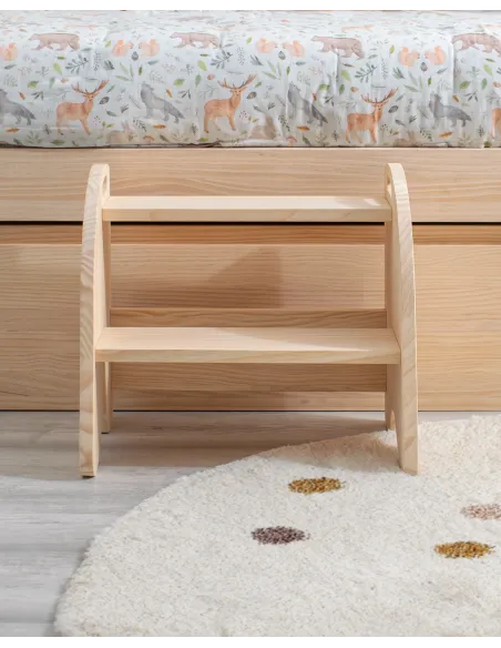 Marchepied enfant en bois Naturel - Escabeau  |Livraison rapide