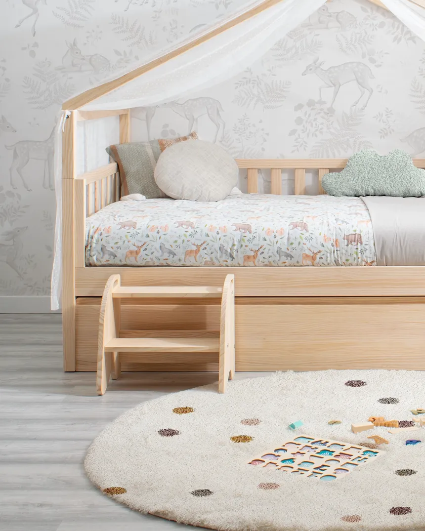 Marchepied enfant en bois Naturel - Escabeau  |Livraison rapide