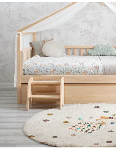 Marchepied enfant en bois Naturel - Escabeau  |Livraison rapide