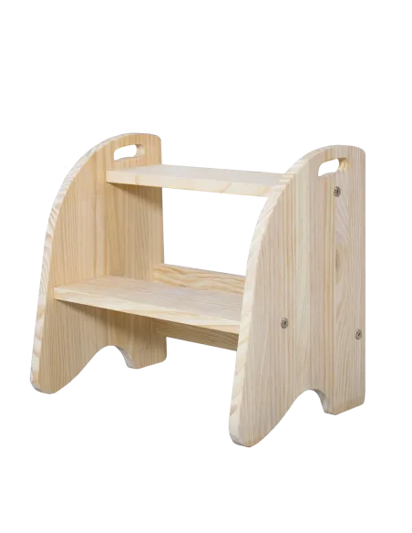 Marchepied enfant en bois Naturel - Escabeau  |Livraison rapide