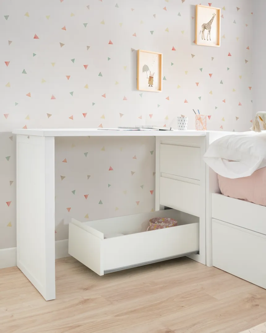 Bureau ado avec rangement d´angle Linéaire 200 cm - Livraison rapide 2