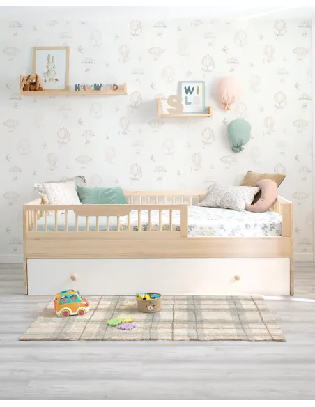 Lit montessori Sofia et kit évolutif en bois naturel