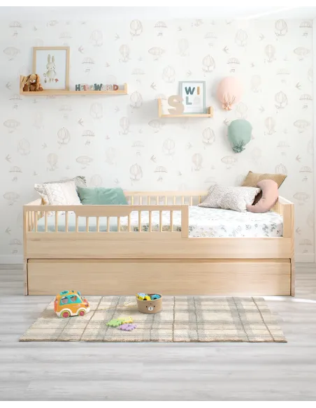Lit montessori Sofia et kit évolutif en bois naturel