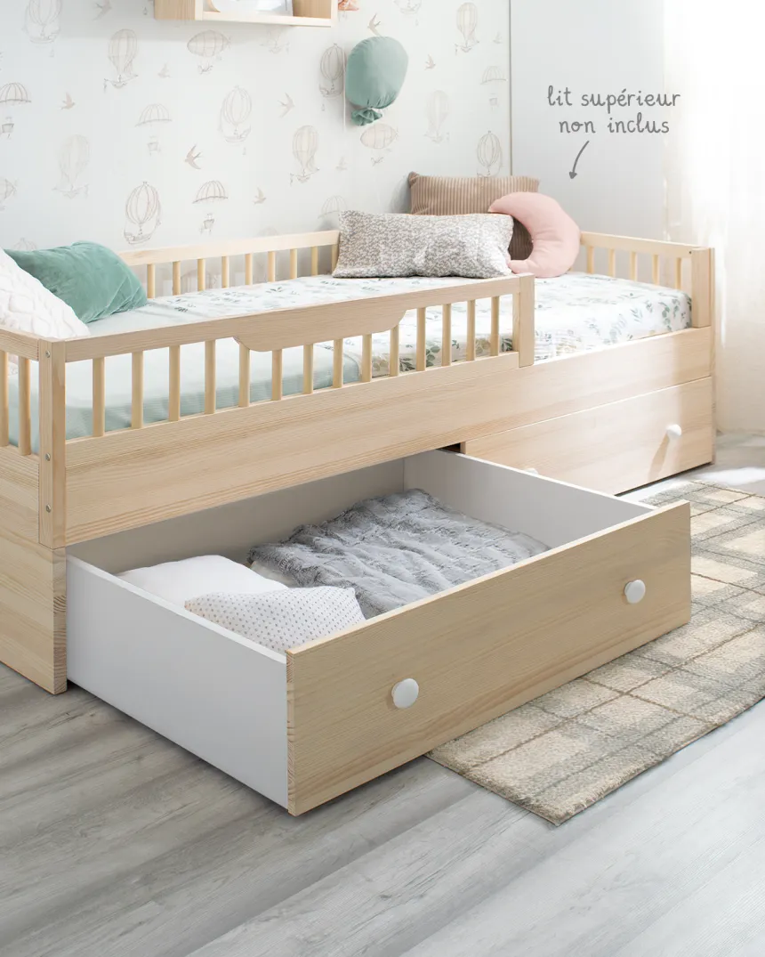 Kit évolutif en bois de Pin naturel pour lit montessori Sofia 2