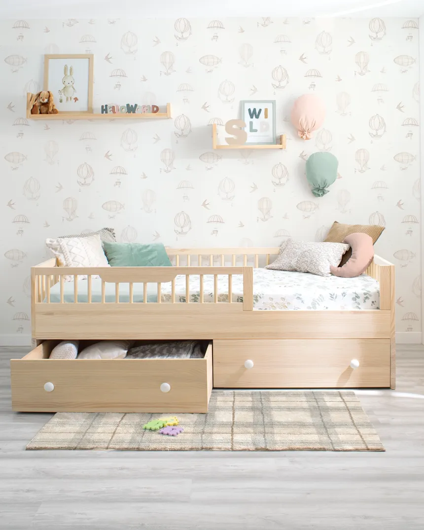 Kit évolutif en bois de Pin naturel pour lit montessori Sofia