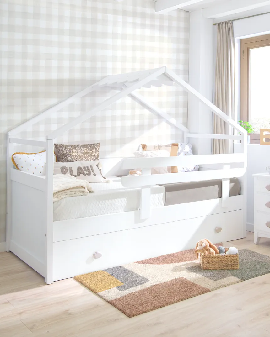 Chambre complète avec lit gigogne cabane toit - livraison rapide