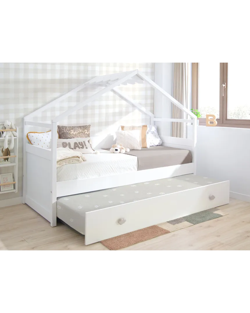 Chambre complète avec lit gigogne cabane toit - livraison rapide