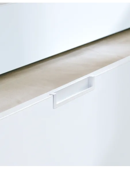 Lit gigogne blanc mélaminé en 90x190 pour enfant - Livraison rapide