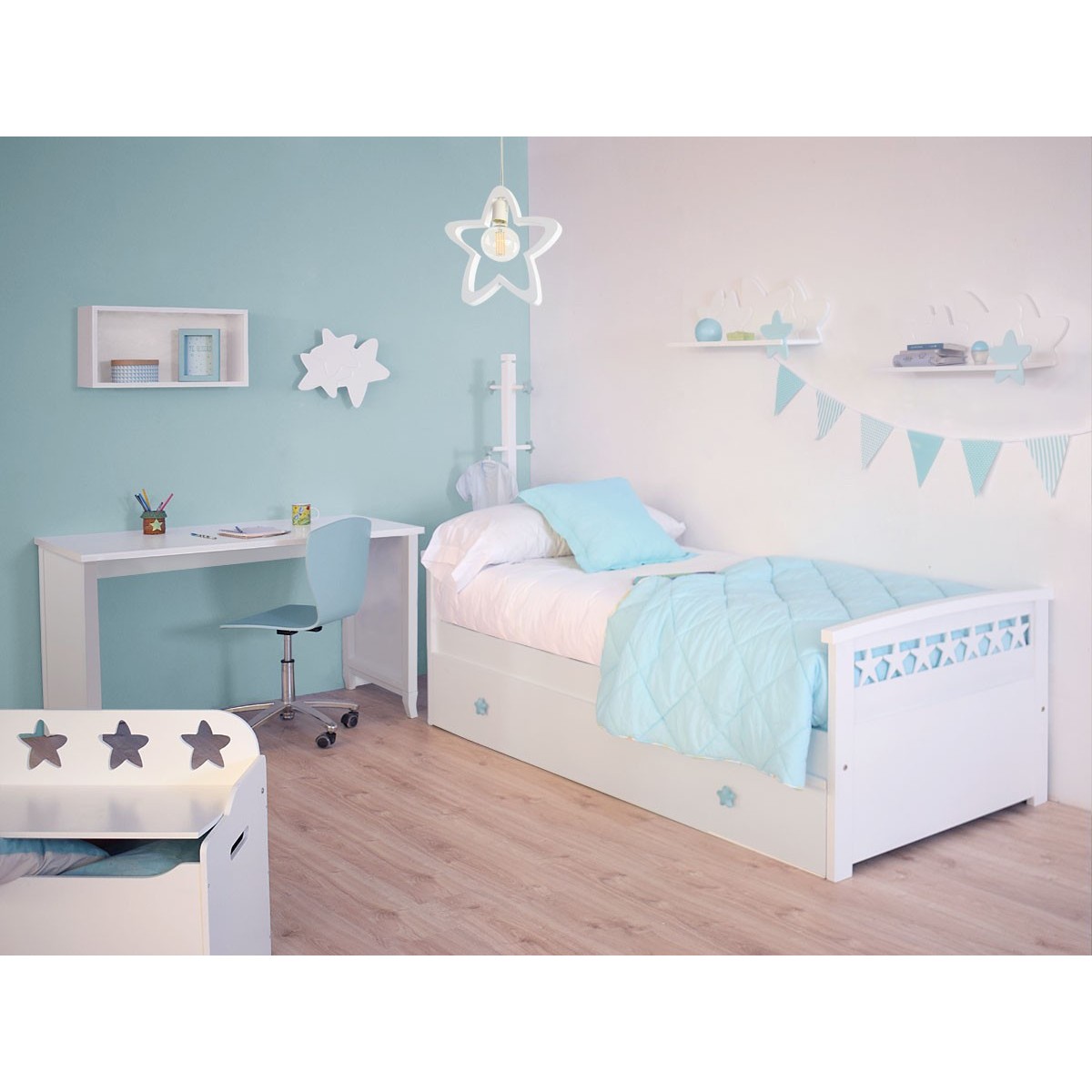 Chambre Enfant Avec Lit Gigogne Etoiles Livraison Gratuite