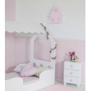 Table de chevet enfant avec 3 tiroirs Piccolo chambre rose