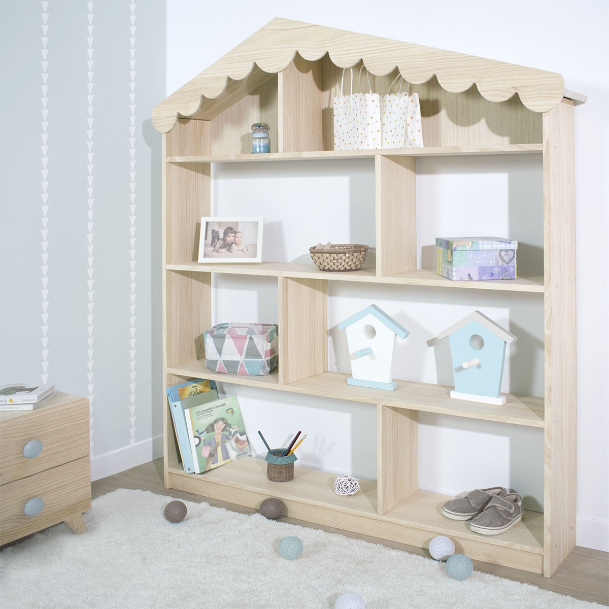 Chambre Enfant Montessori Nuage Bois Naturel Livraison Gratuite