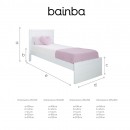 Dimensions du lit adolescent Linéaire avec pied de lit bas
