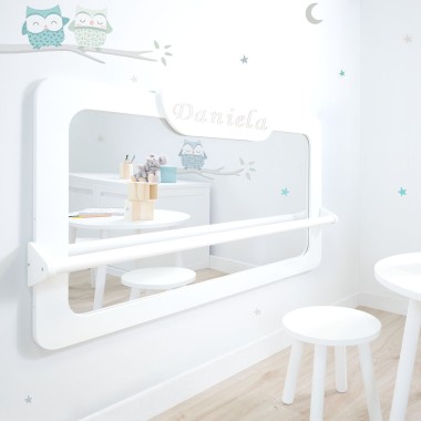 Miroir pour bébé Montessori blanc