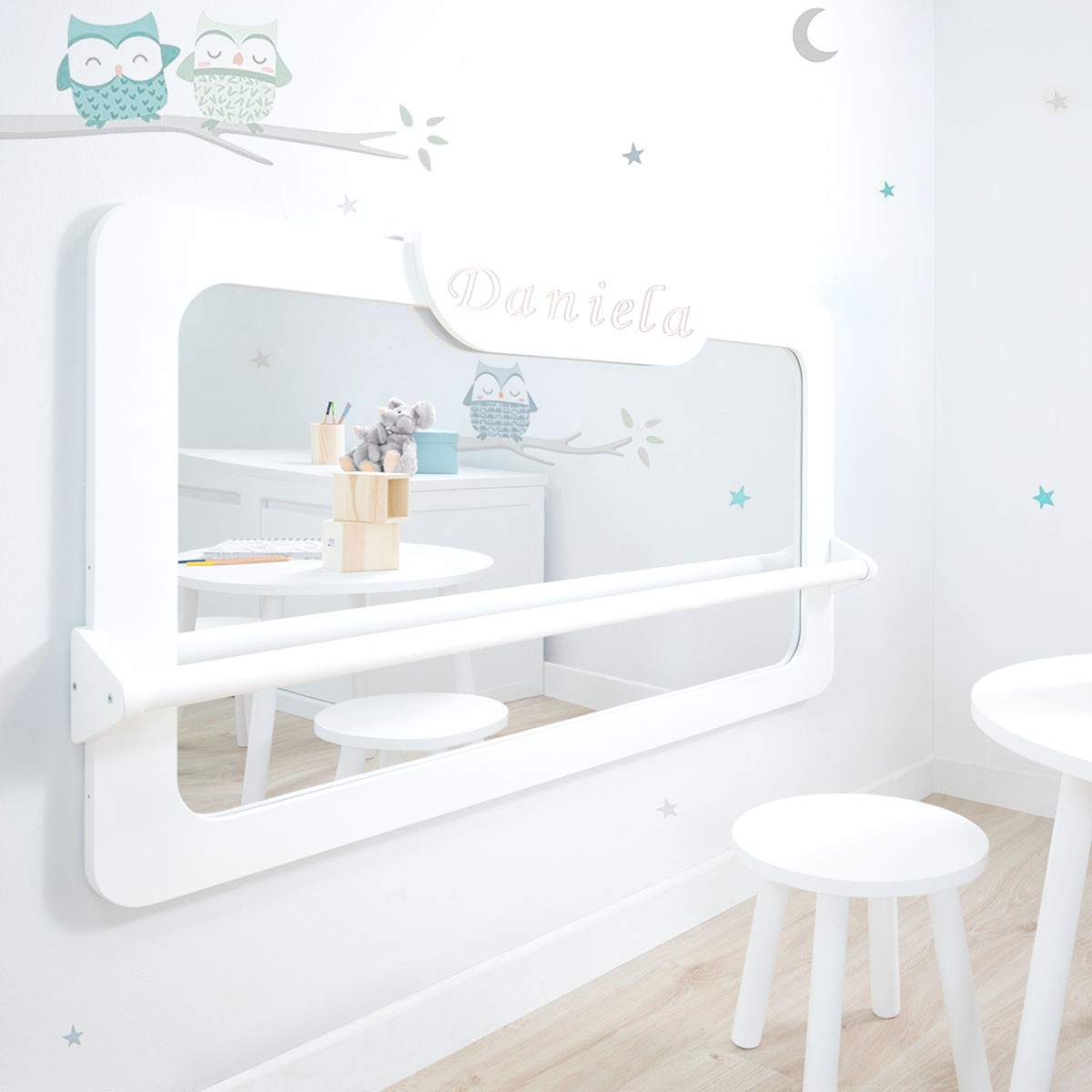 Miroir incassable Montessori avec barre d´appui - Livraison gratuite