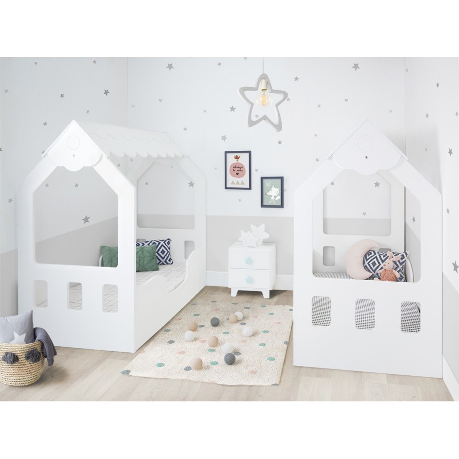 Chambre double avec lit cabane Montessori