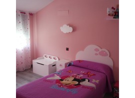 Chambre enfant Nuages. Tête de lit Nuages roses