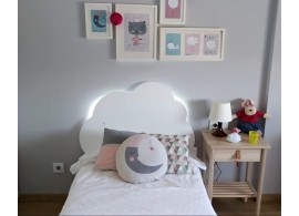 Tête de lit enfant Nuage avec de la lumière