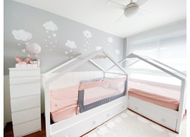 Chambre double avec lit cabane gigogne 