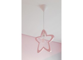 Suspension enfant étoile rose