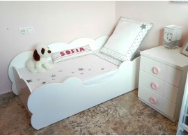 Lit Montessori Nuage chambre fille